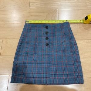 Aritzia blue and red skirt size 0